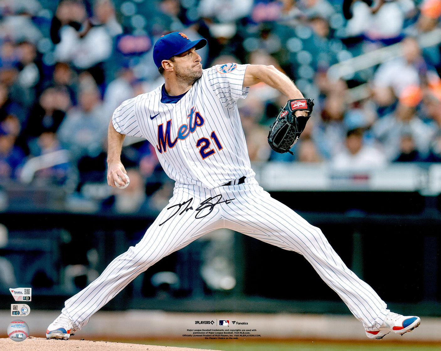 Max Scherzer Autographed 16x20 Photo New York Mets Fanatics & MLB Holo Stock #233355