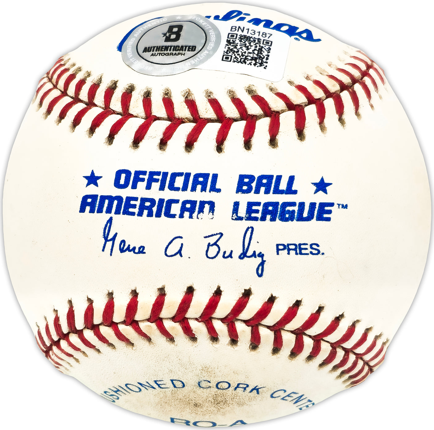Benny McCoy Autographed Official AL Baseball Tigers, Phil. A's Beckett BAS QR #BN13187