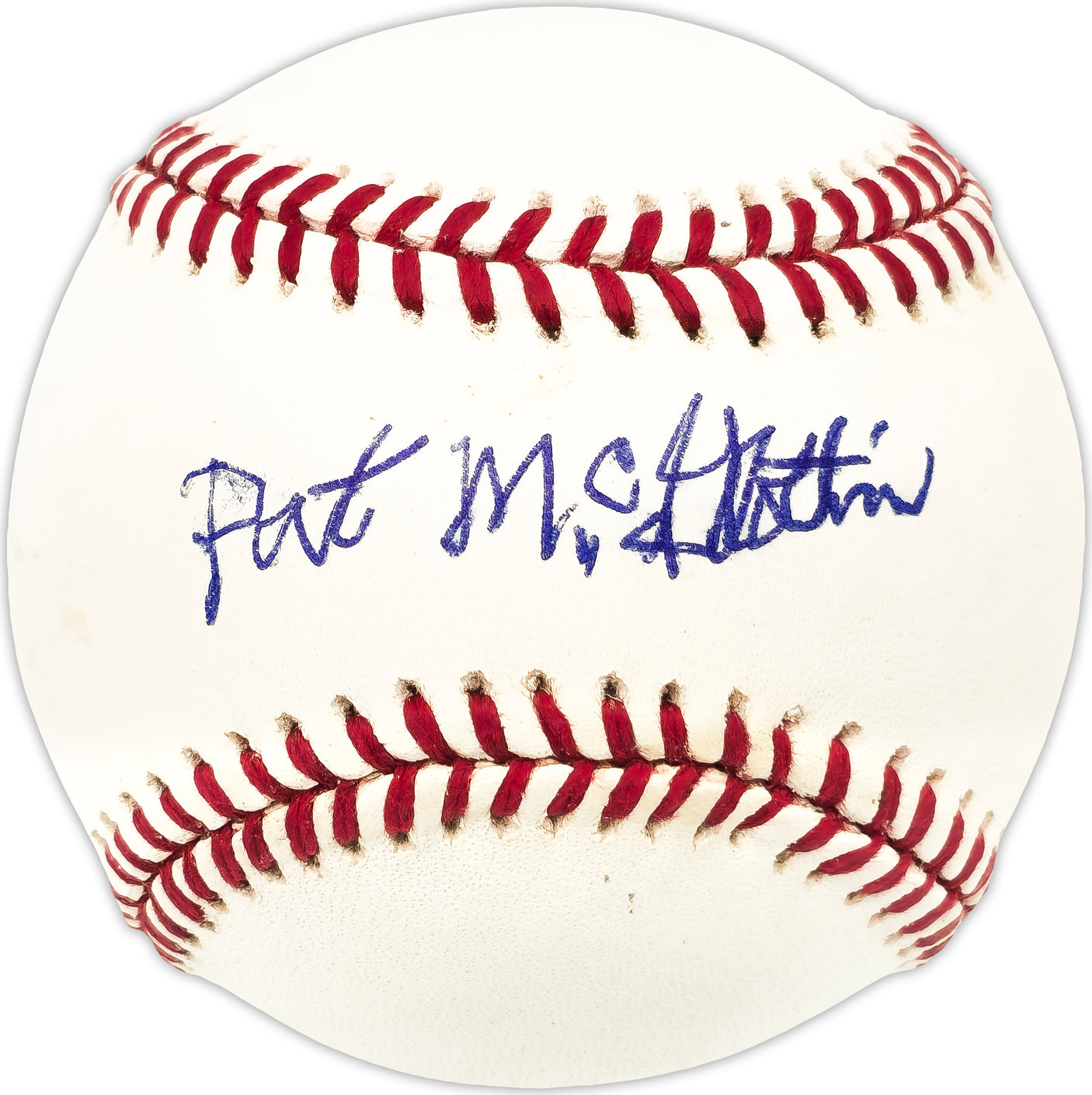 Pat McGlothin Autographed Official NL Baseball Brooklyn Dodgers Beckett BAS QR #BN13207