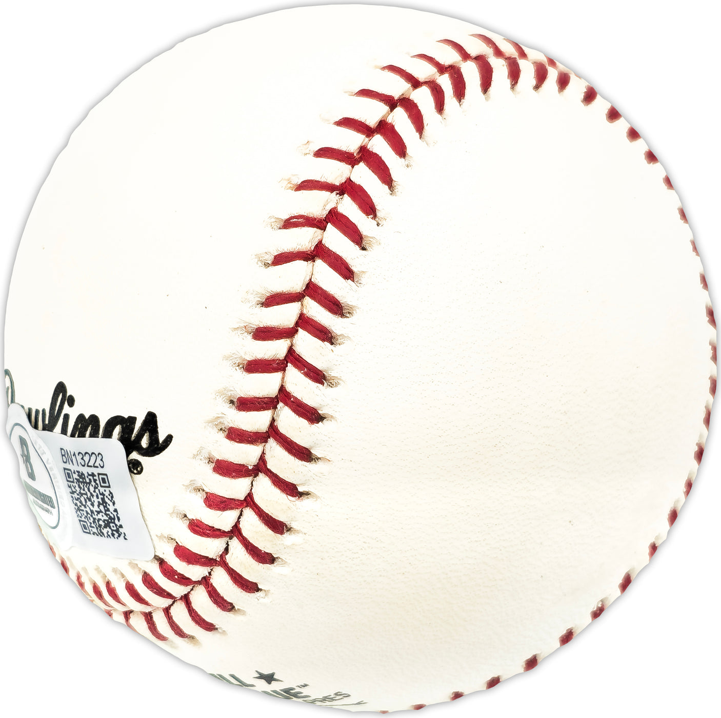 Don Lang Autographed Official NL Baseball 38 Reds '48 Cards Beckett BAS QR #BN13223