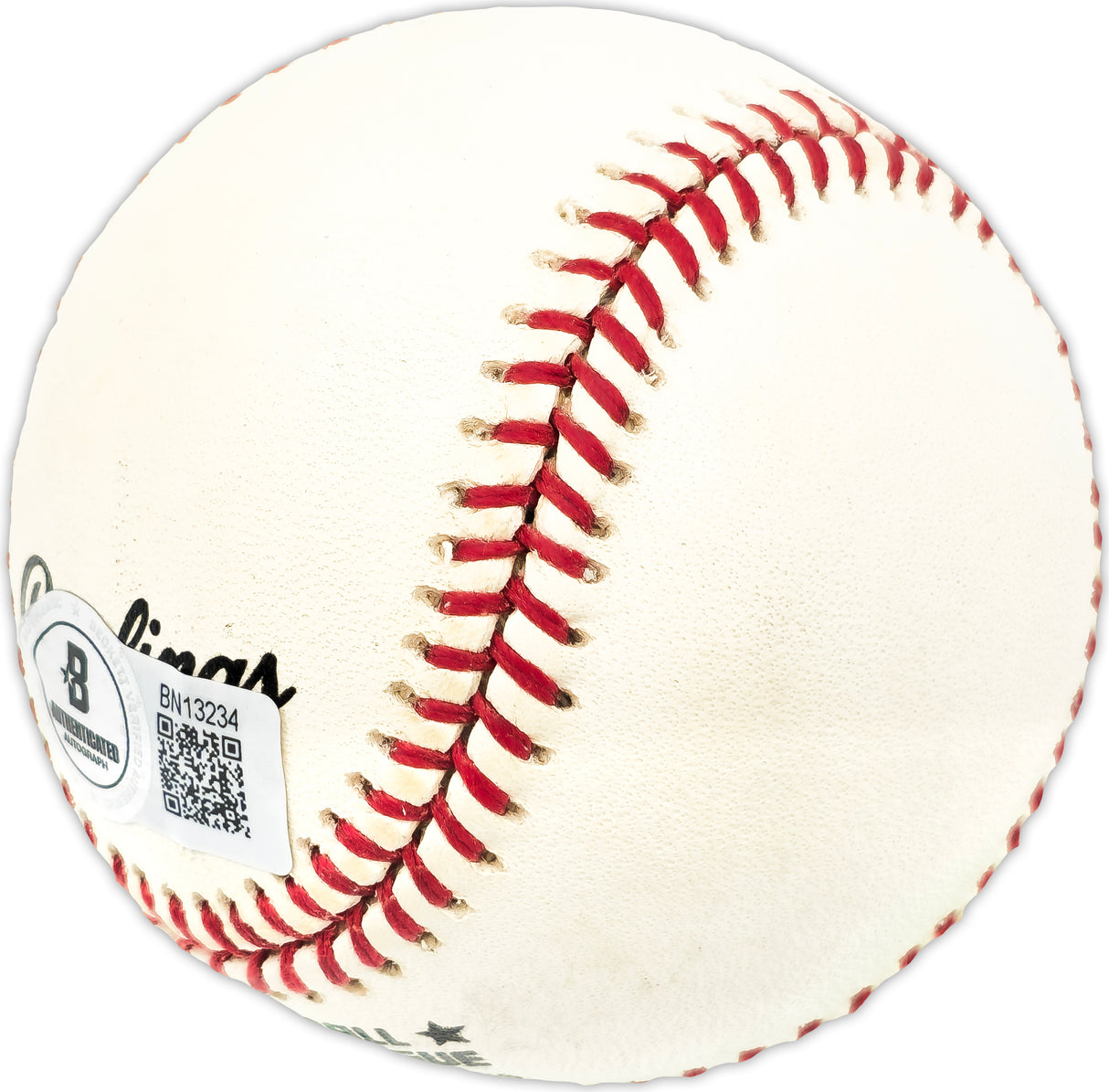 Angel Bravo Autographed Official NL Baseball Cincinnati Reds Beckett BAS QR #BN13234