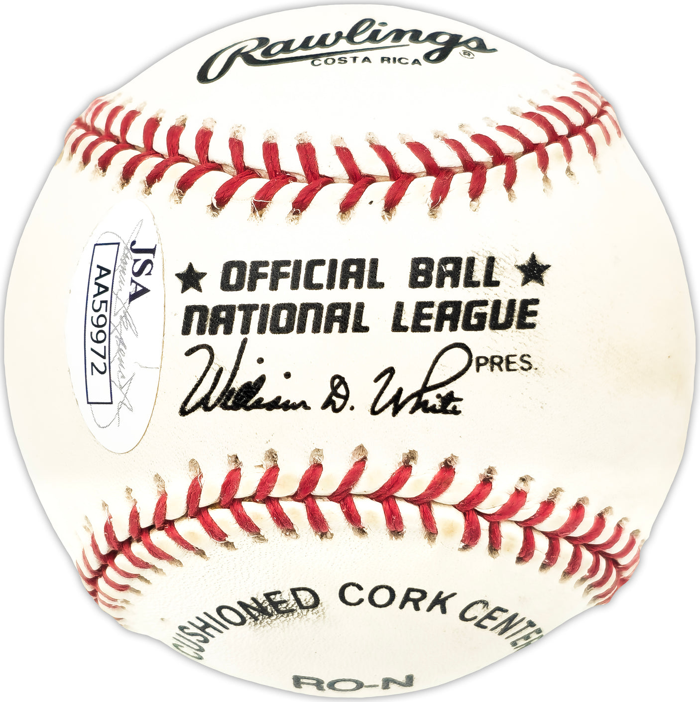 Buck Leonard Autographed Official NL Baseball Negro Leagues "HOF 1972" JSA #AA59972