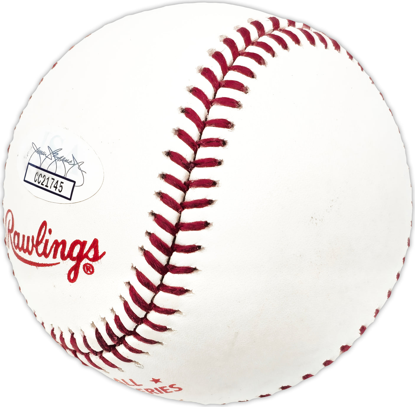 Marty Brennaman Autographed Official 1990 World Series Logo MLB Baseball Cincinnati Reds "WS Champs 1990" JSA #CC21745