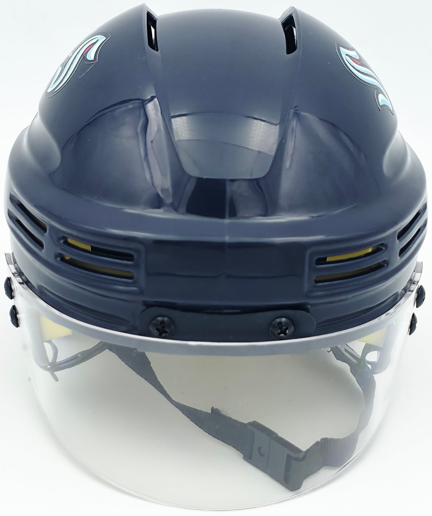 Shane Wright Autographed Seattle Kraken Blue Mini Helmet Beckett BAS QR #BS30084