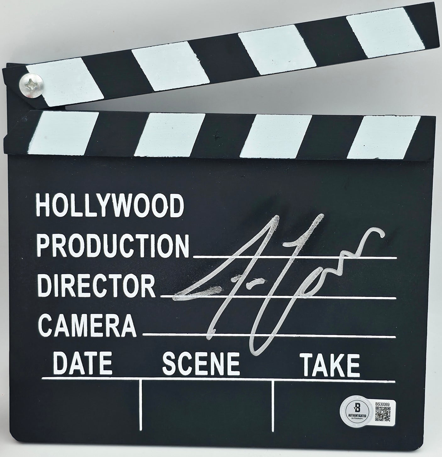 James Cameron Autographed 7x8 Film Clapper Board Titanic Beckett BAS QR #BS30069