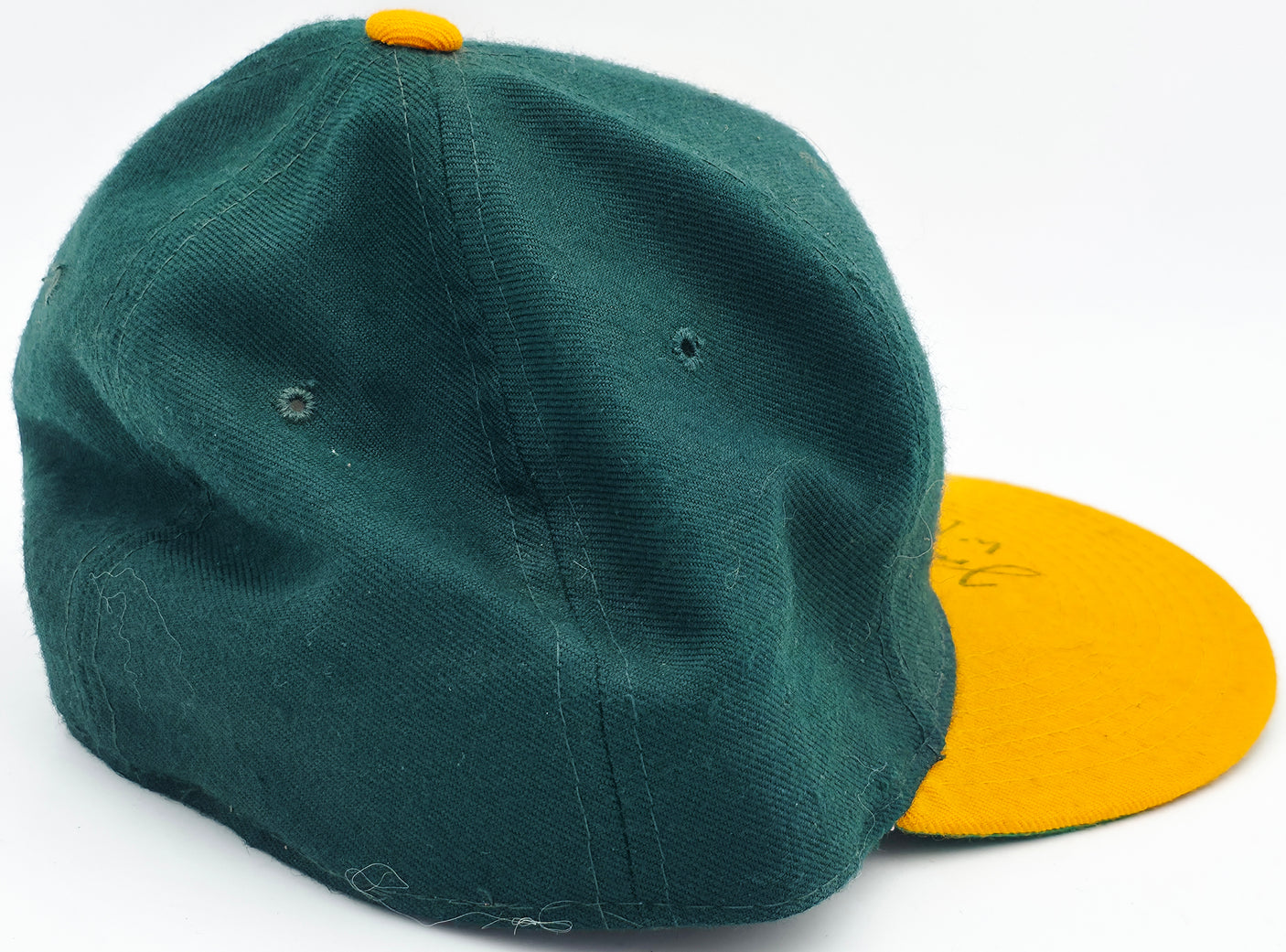 Tony LaRussa Autographed Green & Yellow New Era Hat Oakland A's Beckett BAS QR #BS30097