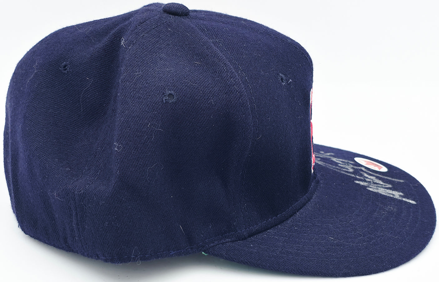 Nomar Garciaparra Autographed Navy Blue Fleer New Era Hat Boston Red Sox Beckett BAS QR #BS30302