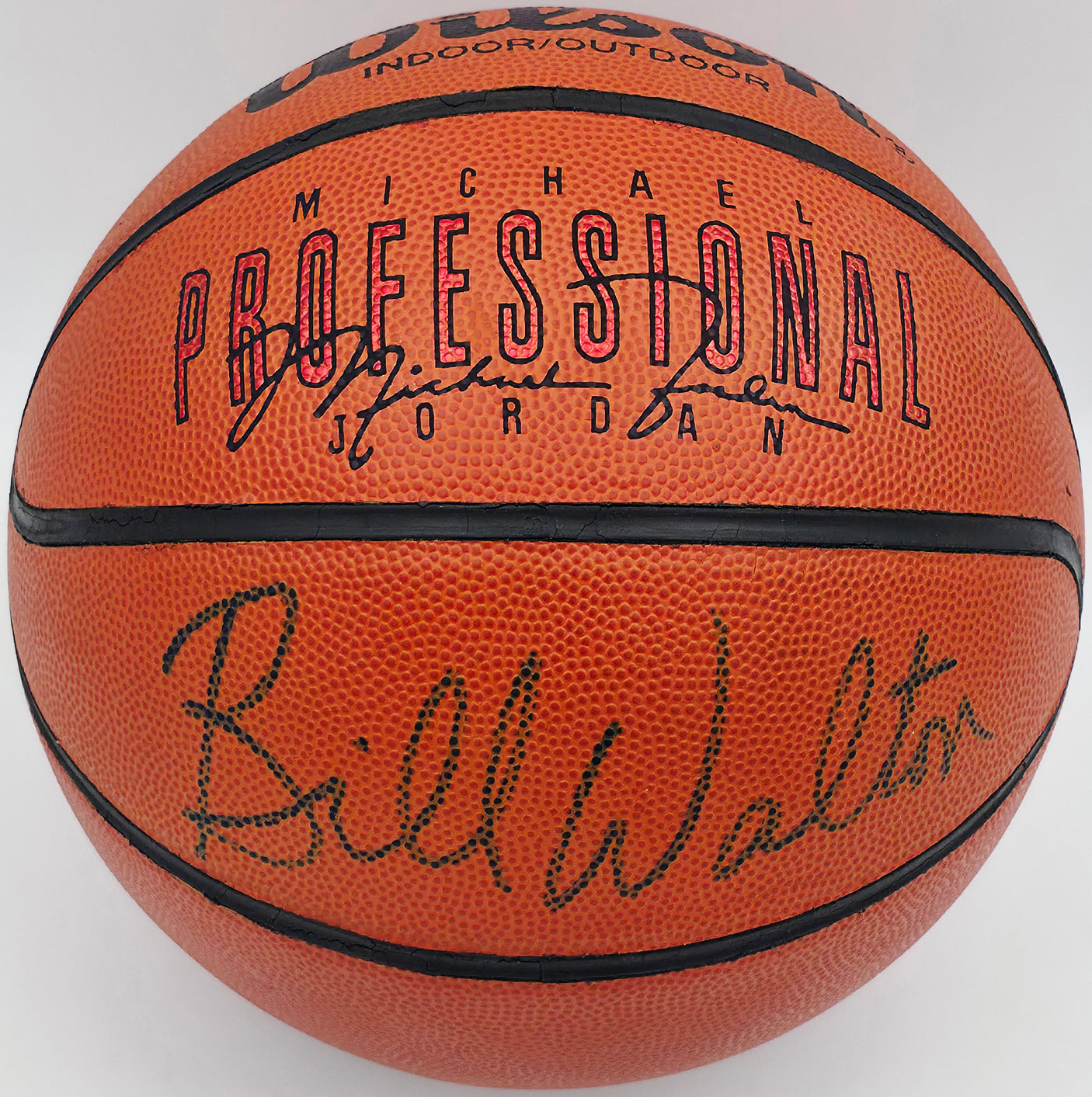 Bill Walton Autographed Wilson Michael Jordan Logo Basketball UCLA Beckett BAS QR #BS30095