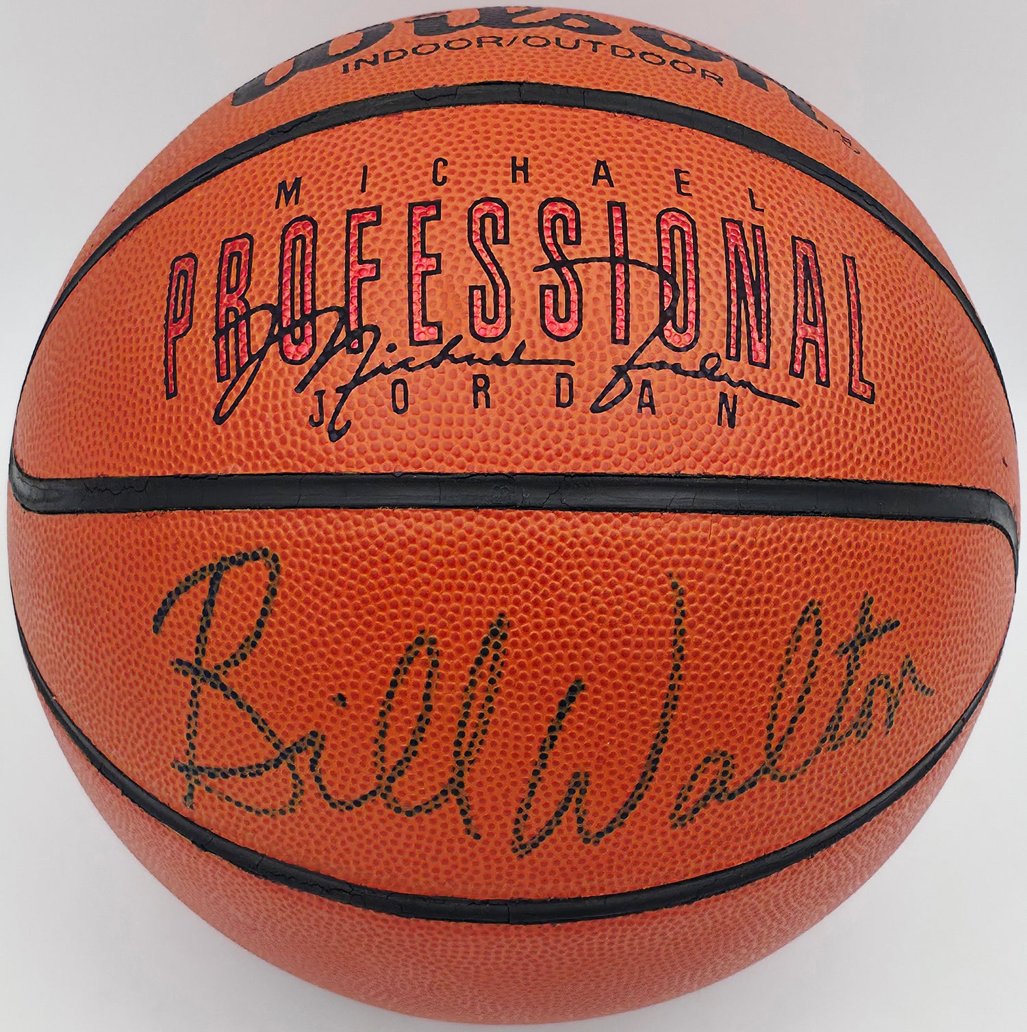 Bill Walton Autographed Wilson Michael Jordan Logo Basketball UCLA Beckett BAS QR #BS30095