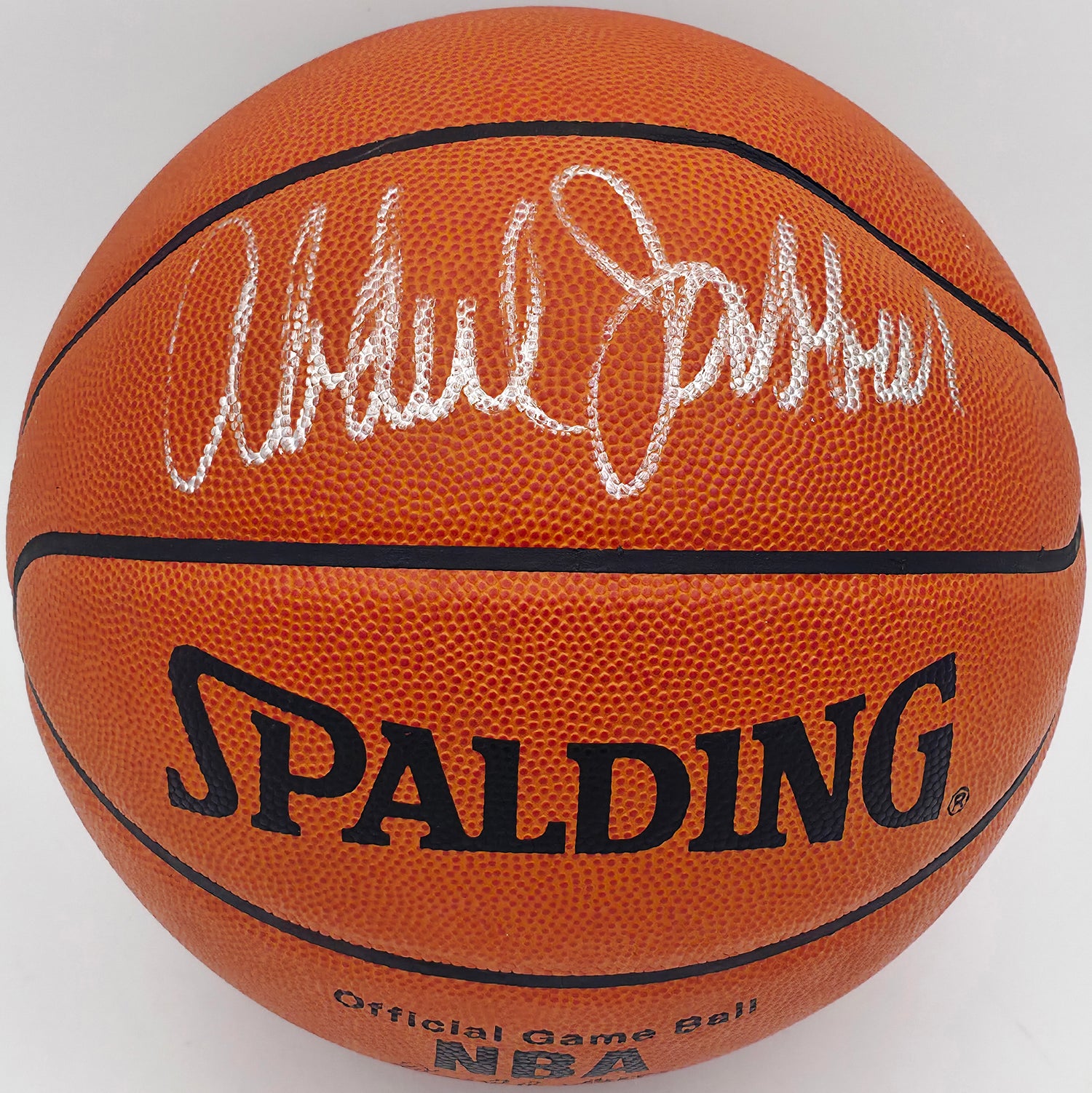 Kareem Abdul Jabbar Autographed Spalding NBA Game Ball Basketball Los Angeles Lakers Beckett BAS QR #BS30423