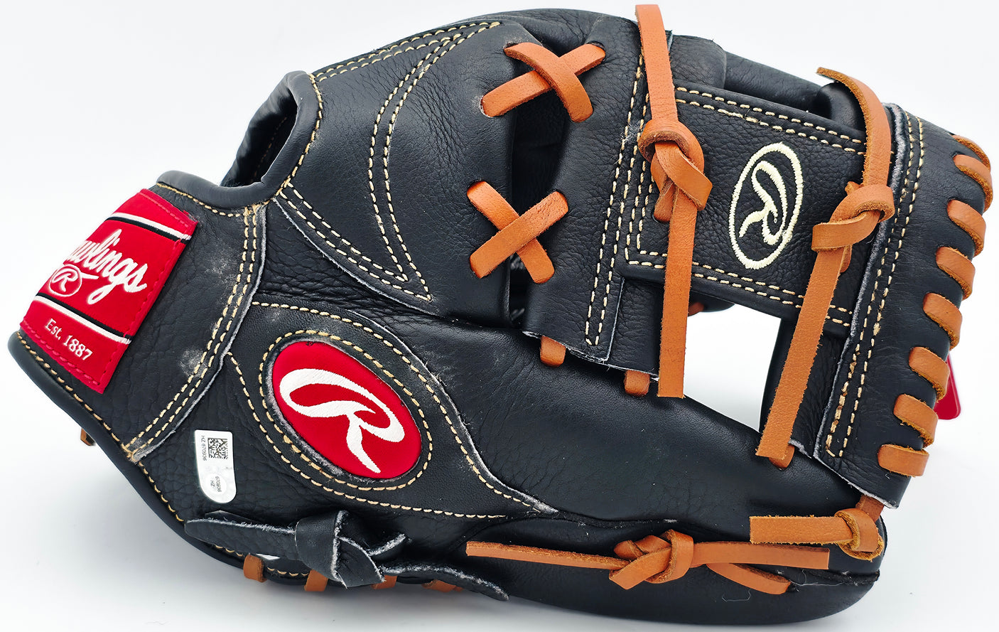 Mike Schmidt Autographed Rawlings Pro Series Black Leather Fielding Glove Philadelphia Phillies With 5 Stats #1/20 MLB Holo #HZ670936