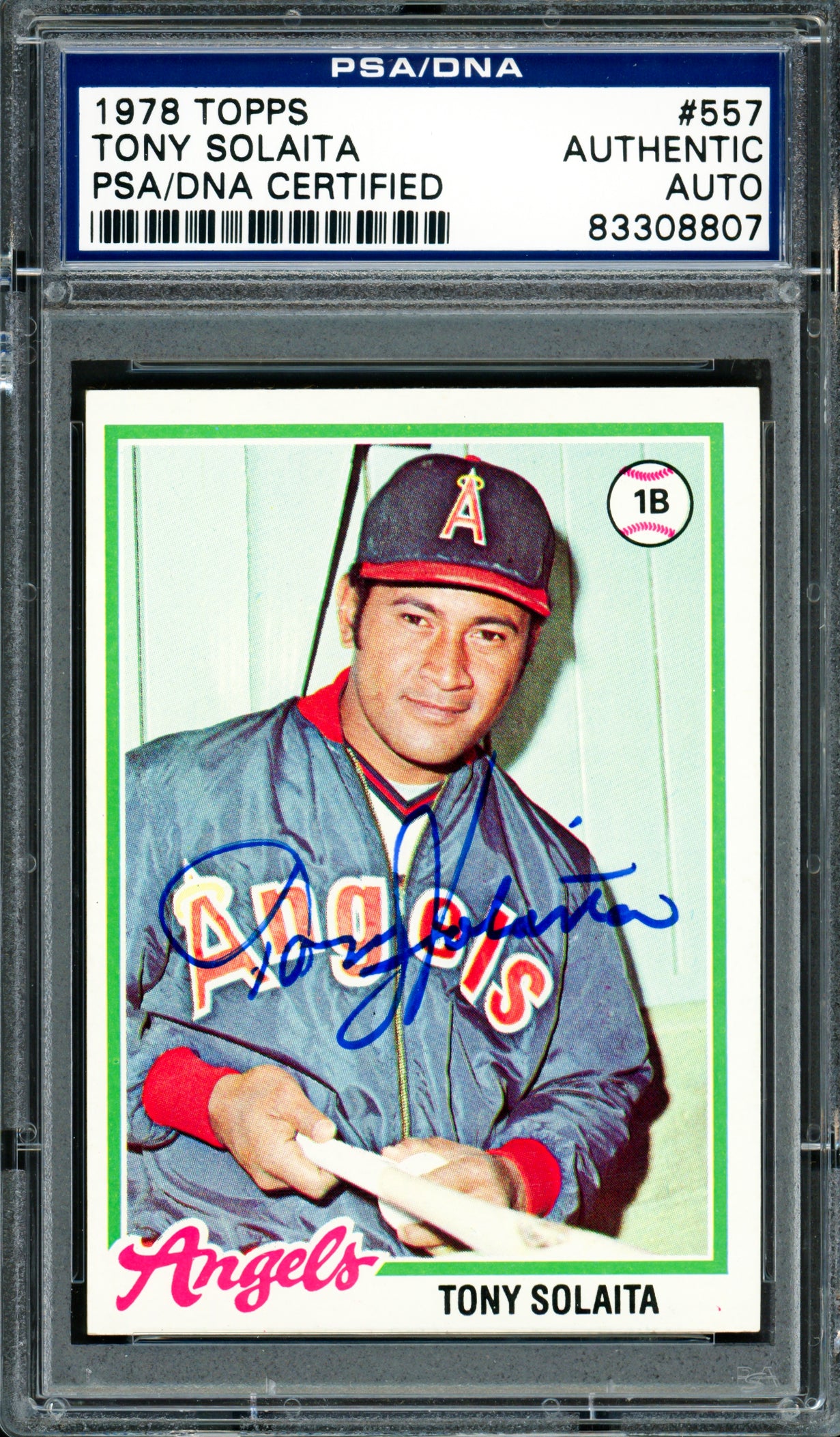 Tony Solaita Autographed 1978 Topps Card #557 California Angels PSA/DNA #83308807