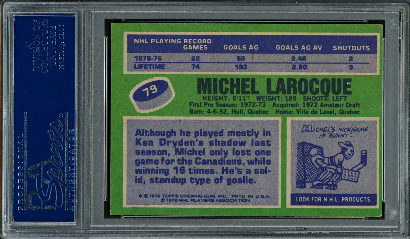 Michel Bunny Larocque Autographed 1976-77 Topps Card #79 Montreal Canadiens PSA/DNA #83465777