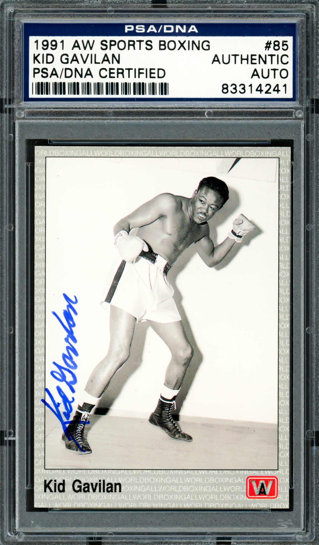 Kid Gavilan Autographed 1991 AW Sports Card #85 PSA/DNA #83314241