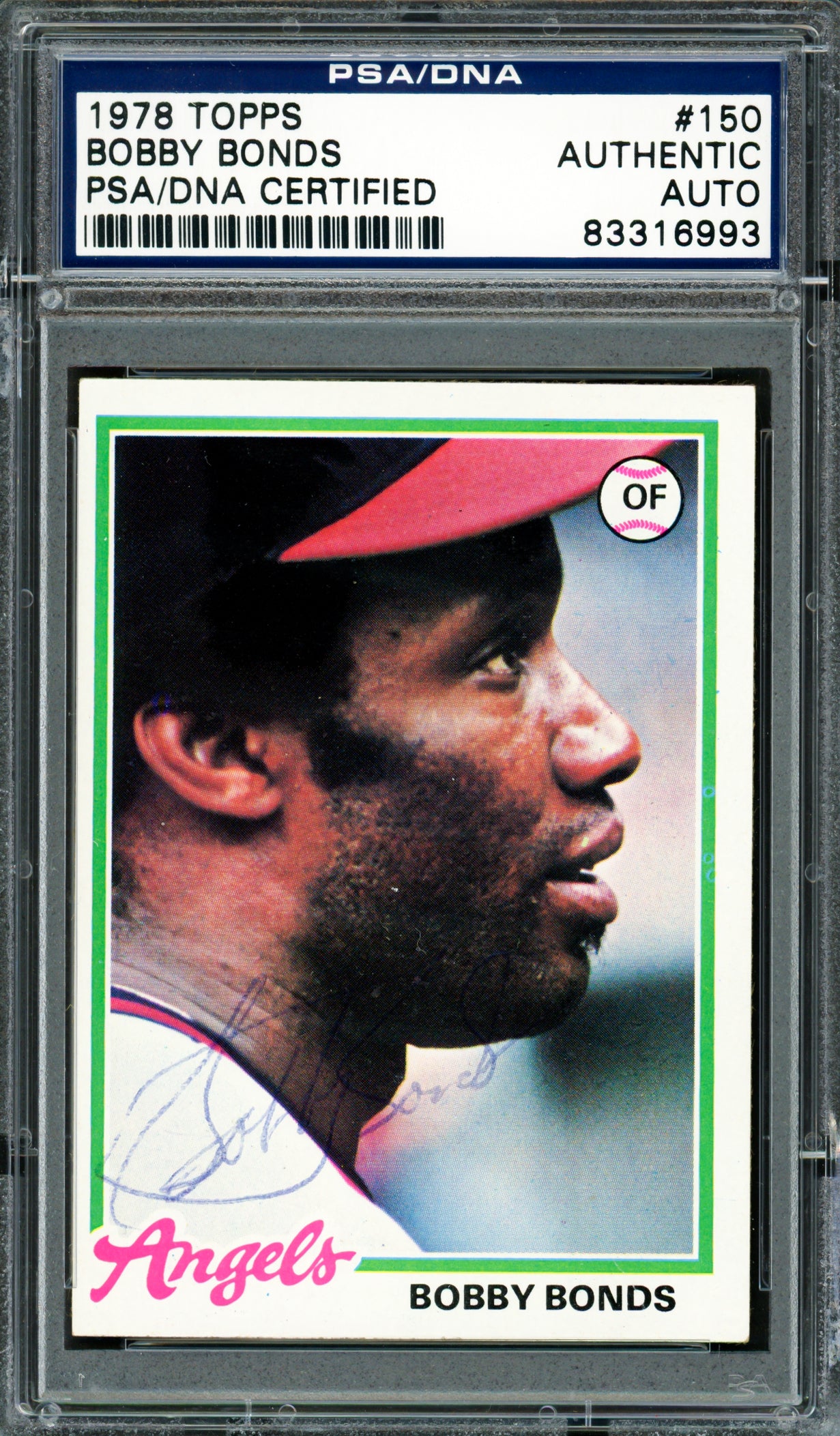 Bobby Bonds Autographed 1978 Topps Card #150 California Angels PSA/DNA #83316993