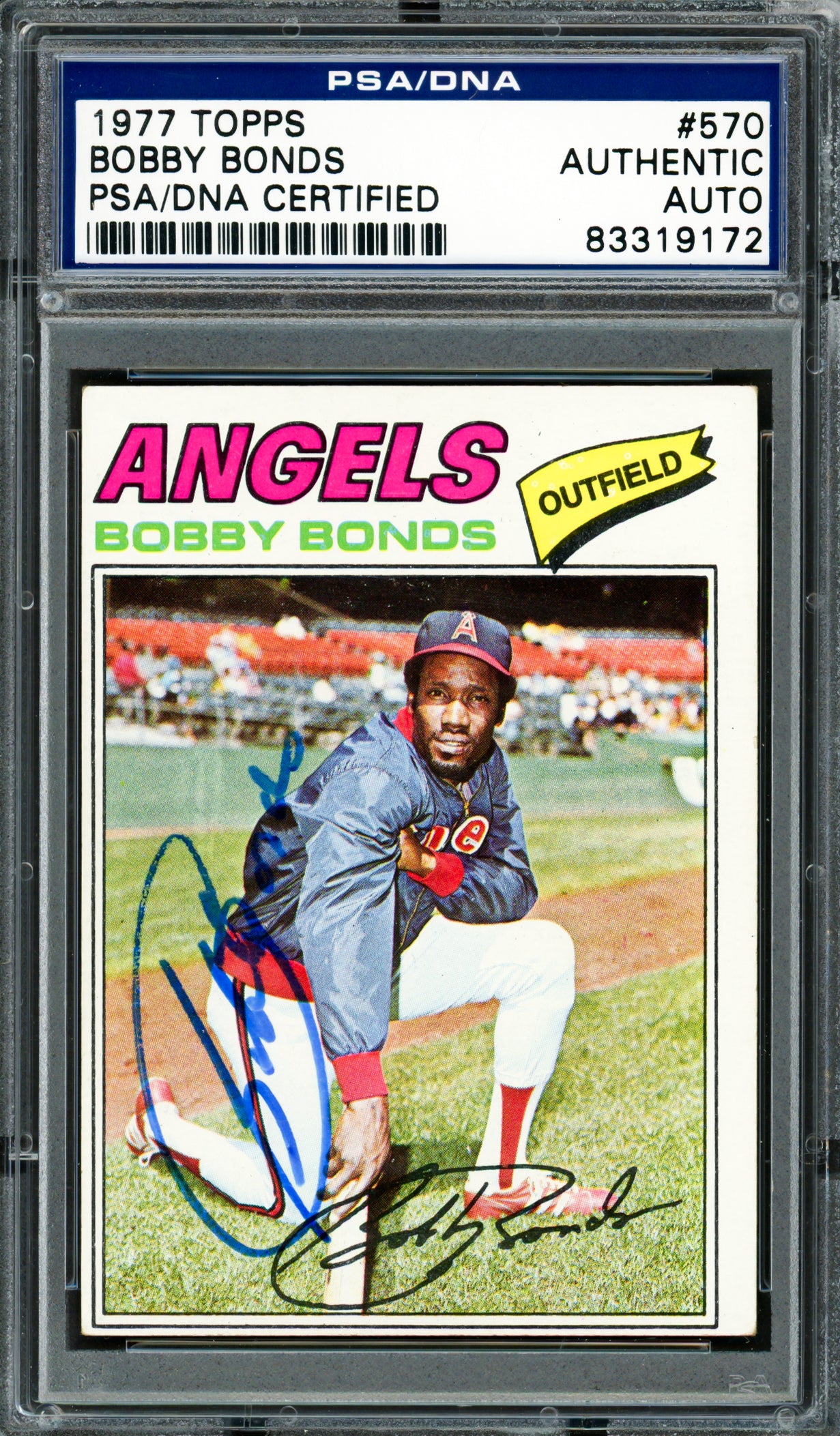 Bobby Bonds Autographed 1977 Topps Card #570 California Angels PSA/DNA #83319172