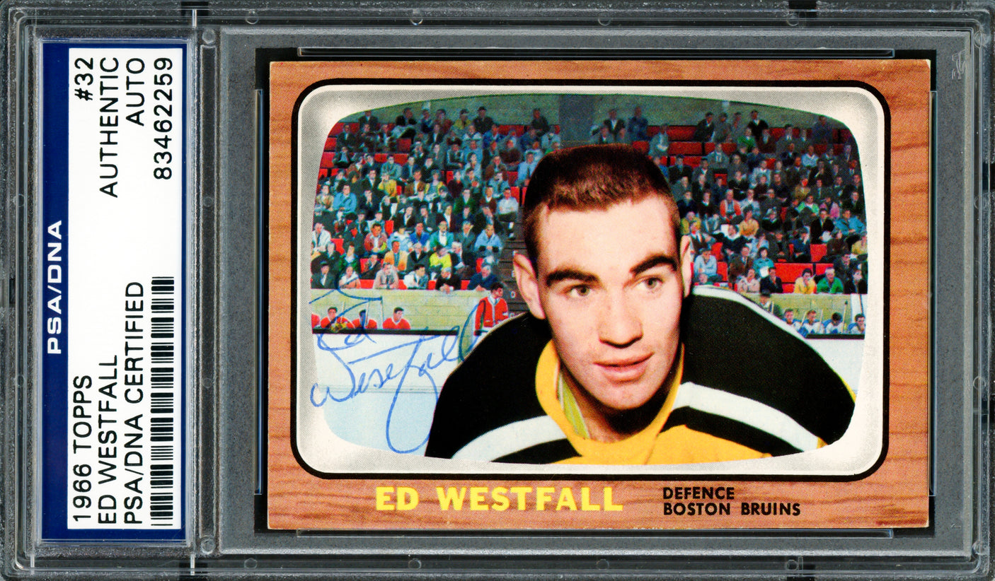 Ed Westfall Autographed 1966-67 Topps Card #32 Boston Bruins PSA/DNA #83462259
