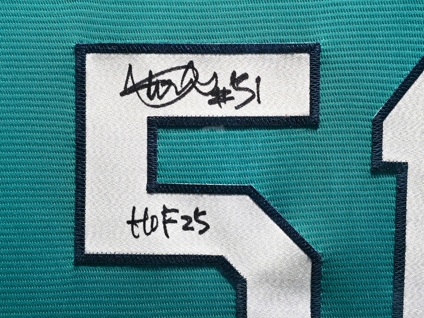 Seattle Mariners Ichiro Suzuki Autographed Framed Teal Nike Jersey IS Holo & "HOF 25" Beckett BAS Witness Stock #249473