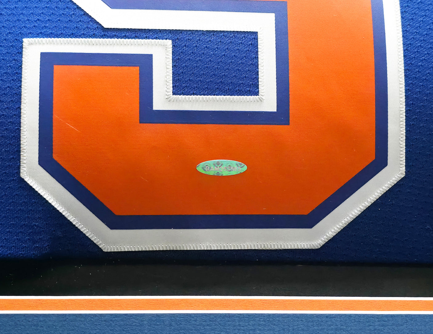 Edmonton Oilers Wayne Gretzky Autographed Framed Blue Authentic Mitchell & Ness 1986 Vintage Throwback Jersey UDA Holo Stock #249485