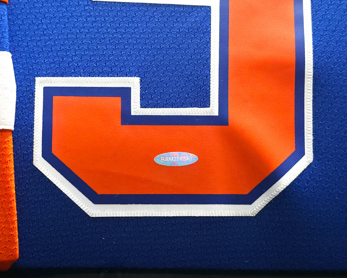 Edmonton Oilers Connor McDavid Autographed Framed Blue & Orange Jersey UDA Holo #BAM256540