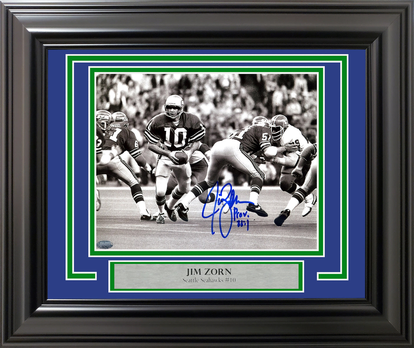 Jim Zorn Autographed Framed 8x10 Photo Seattle Seahawks MCS Holo Stock #209428