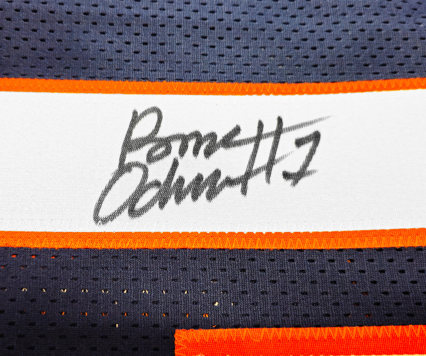 Chicago Bears Rome Odunze Autographed Blue Jersey Beckett BAS Witness Stock #233882