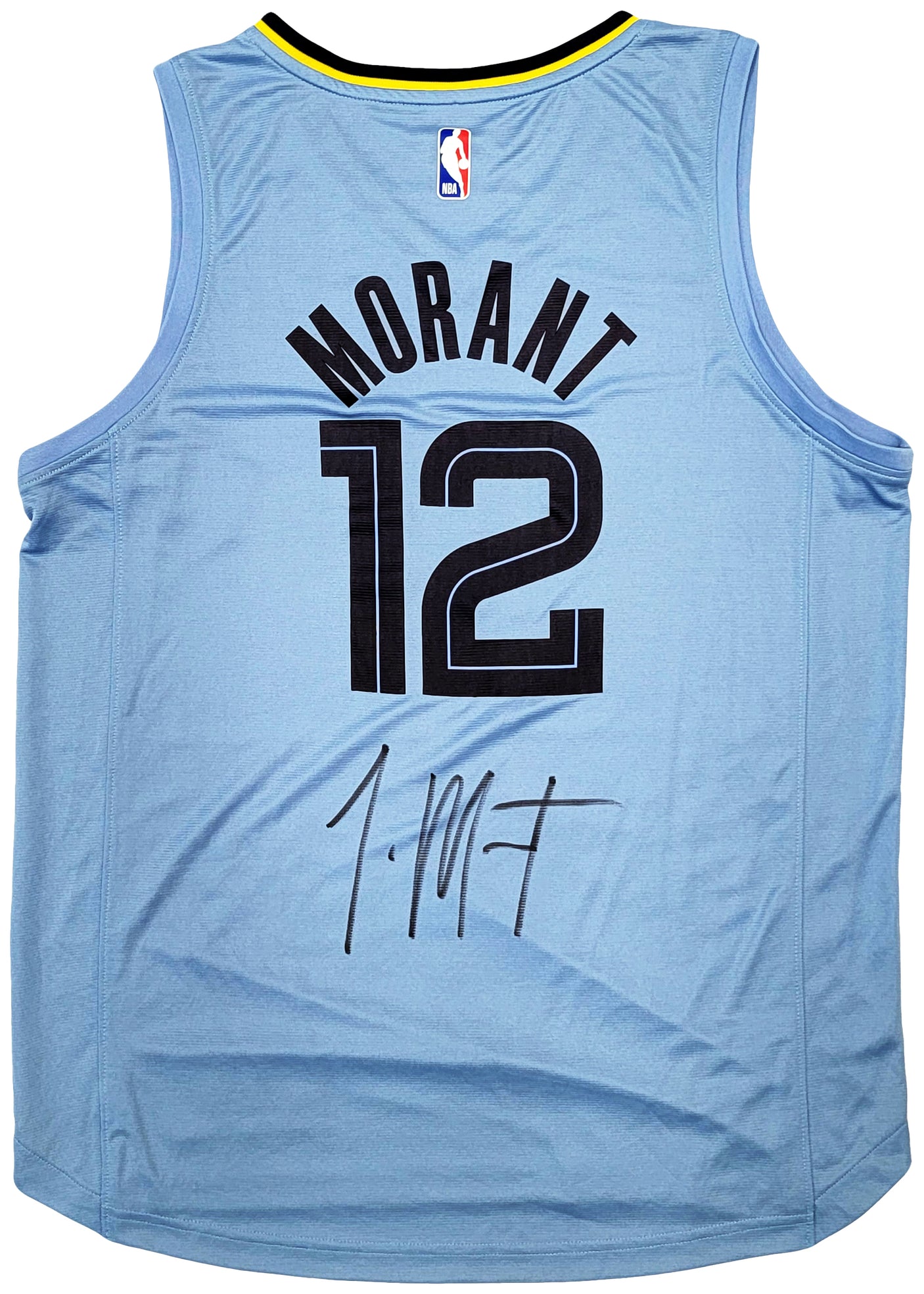 Memphis Grizzlies Ja Morant Autographed Light Blue Fanatics Jersey Size L JSA Stock #207958