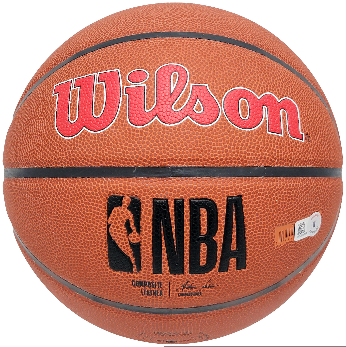 Dominique Wilkins Autographed Official Hawks Logo Wilson Basketball Atlanta Hawks Beckett BAS Witness Stock #207947
