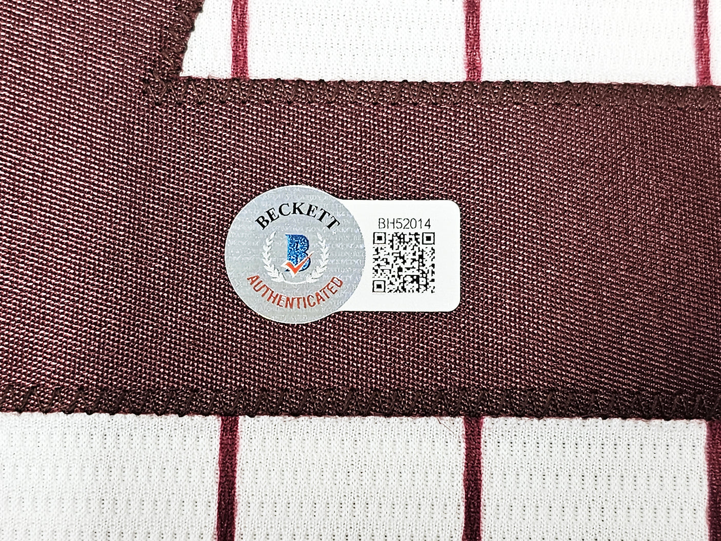 Philadelphia Phillies Mike Schmidt Autographed White & Red Nike Cooperstown Collection Jersey Size XXL Beckett BAS QR Stock #219043