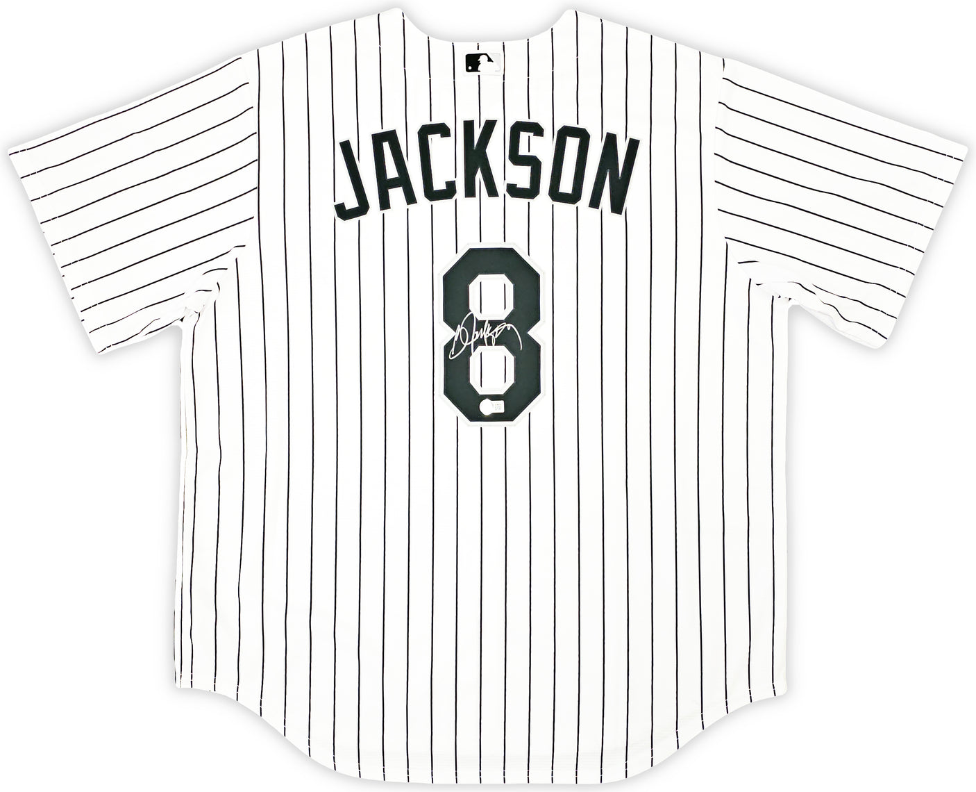 Chicago White Sox Bo Jackson Autographed White Pinstripe Nike Jersey Size XL Beckett BAS Witness Stock #218039