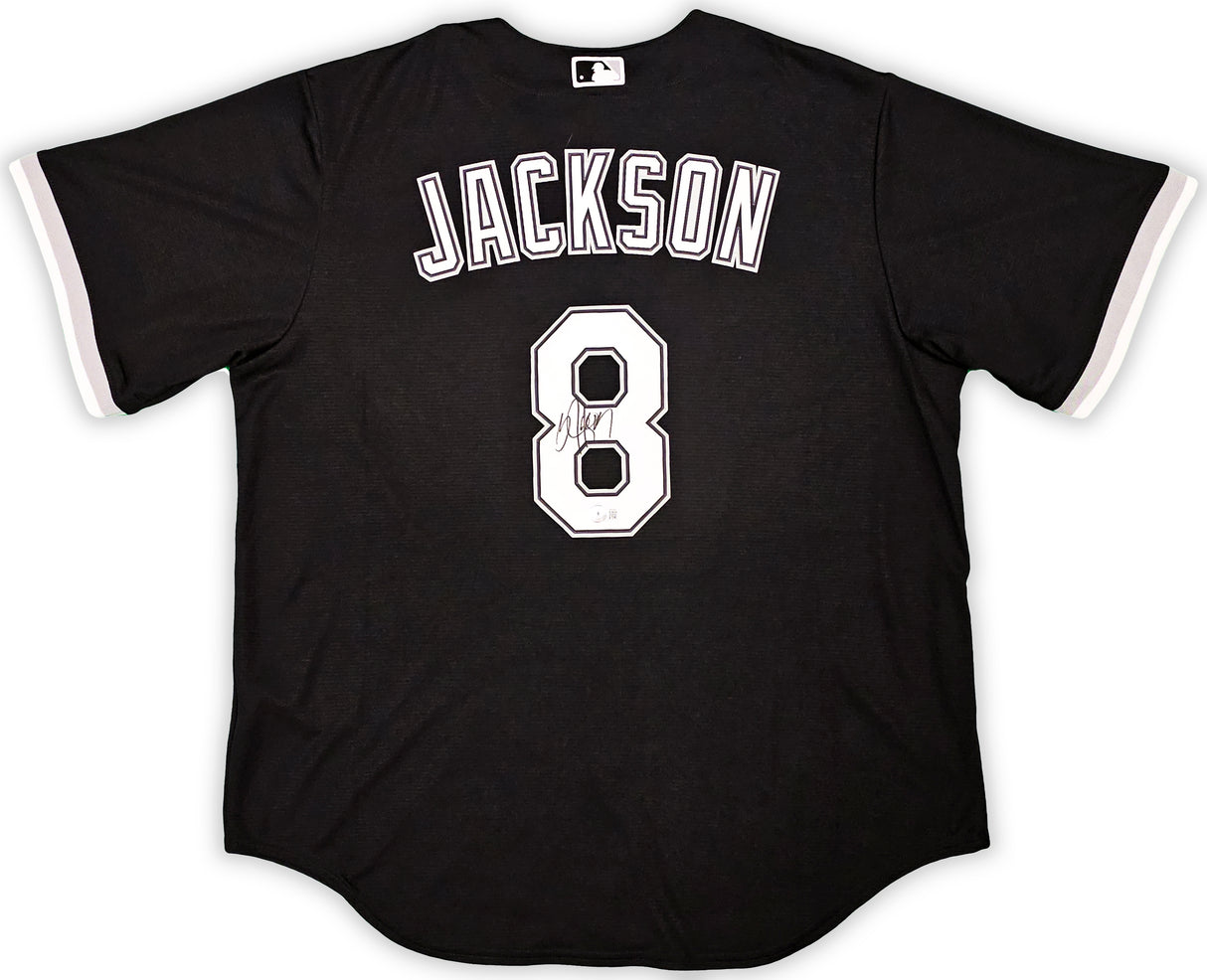 Chicago White Sox Bo Jackson Autographed Black Nike Jersey Size XL Beckett BAS Witness Stock #218041