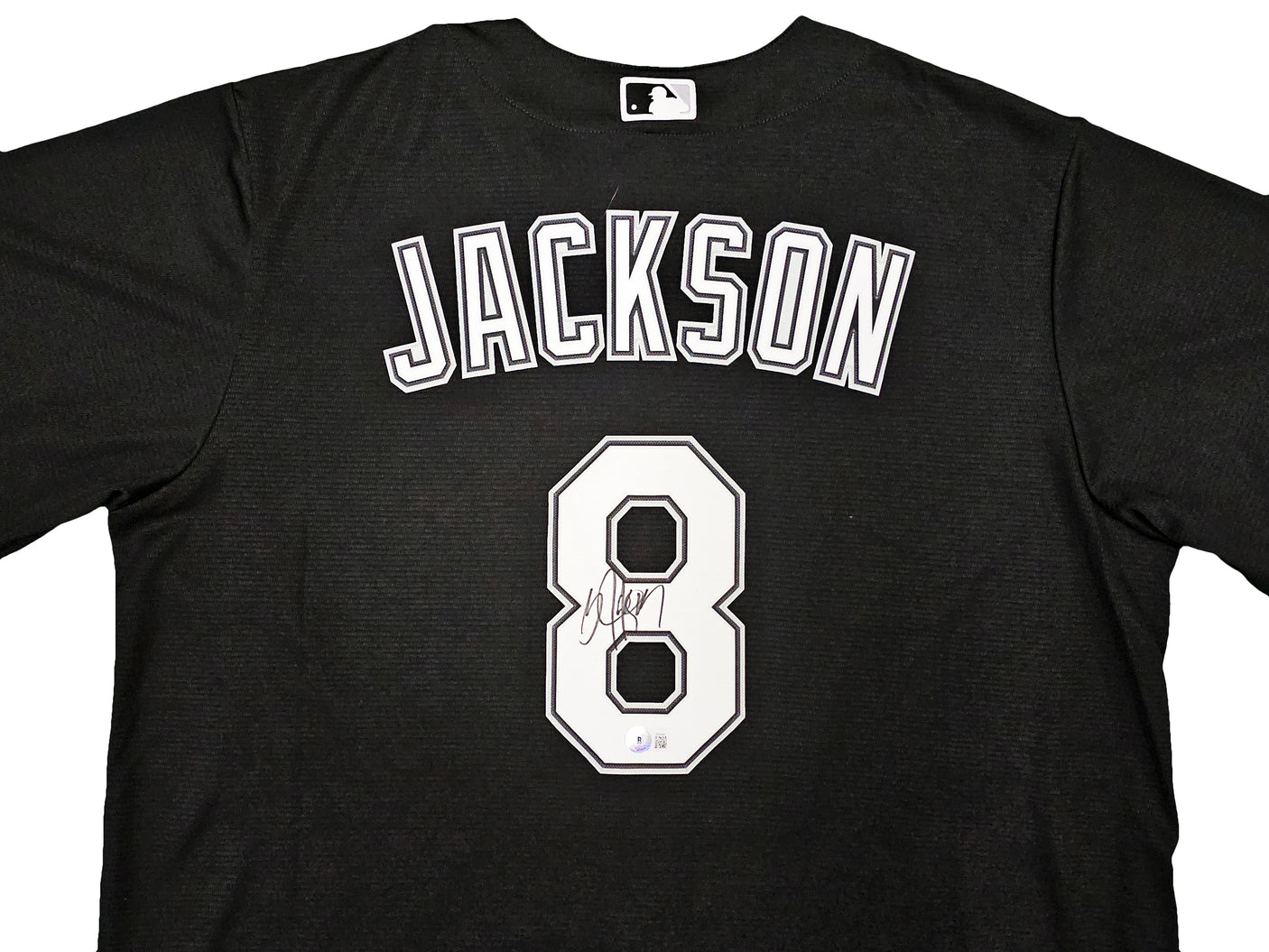 Chicago White Sox Bo Jackson Autographed Black Nike Jersey Size XL Beckett BAS Witness Stock #218041