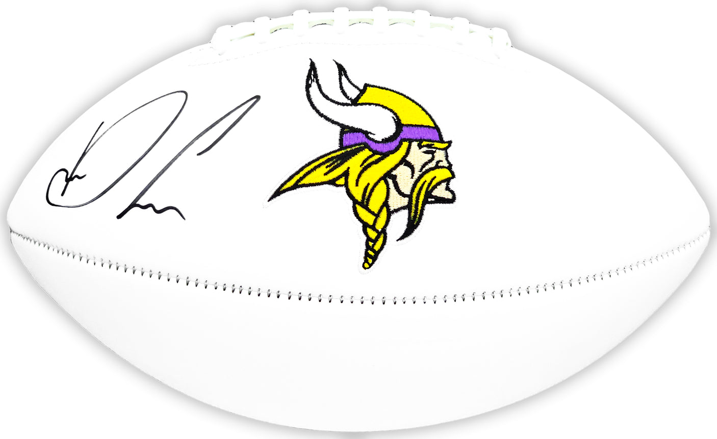 Dalvin Cook Autographed Minnesota Vikings White Logo Football Fanatics Holo Stock #218724
