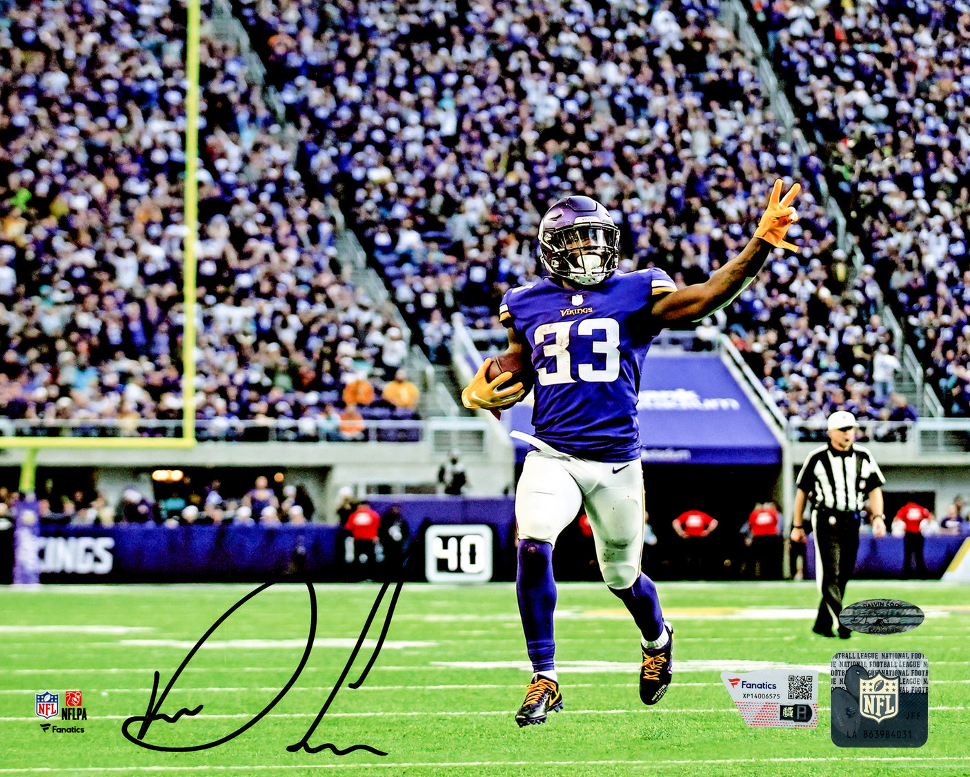 Dalvin Cook Autographed 8x10 Photo Minnesota Vikings Fanatics Holo Stock #218721