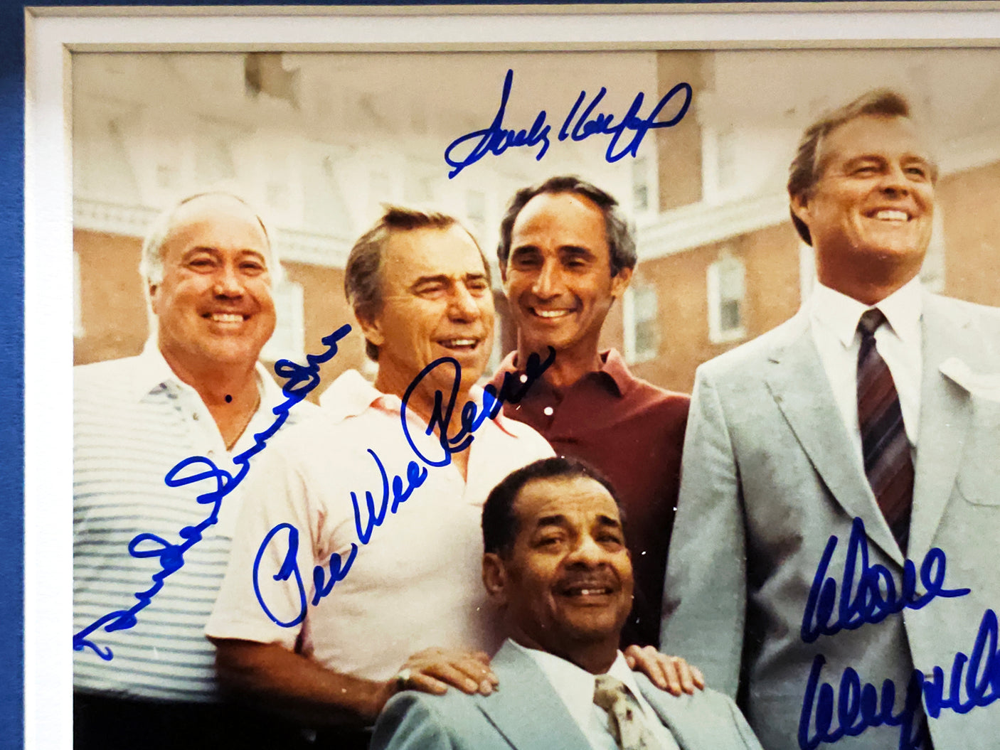 Los Angeles Dodgers Legends Autographed Framed 8x10 Photo With 4 Signatures Including Sandy Koufax Beckett BAS #AC56665