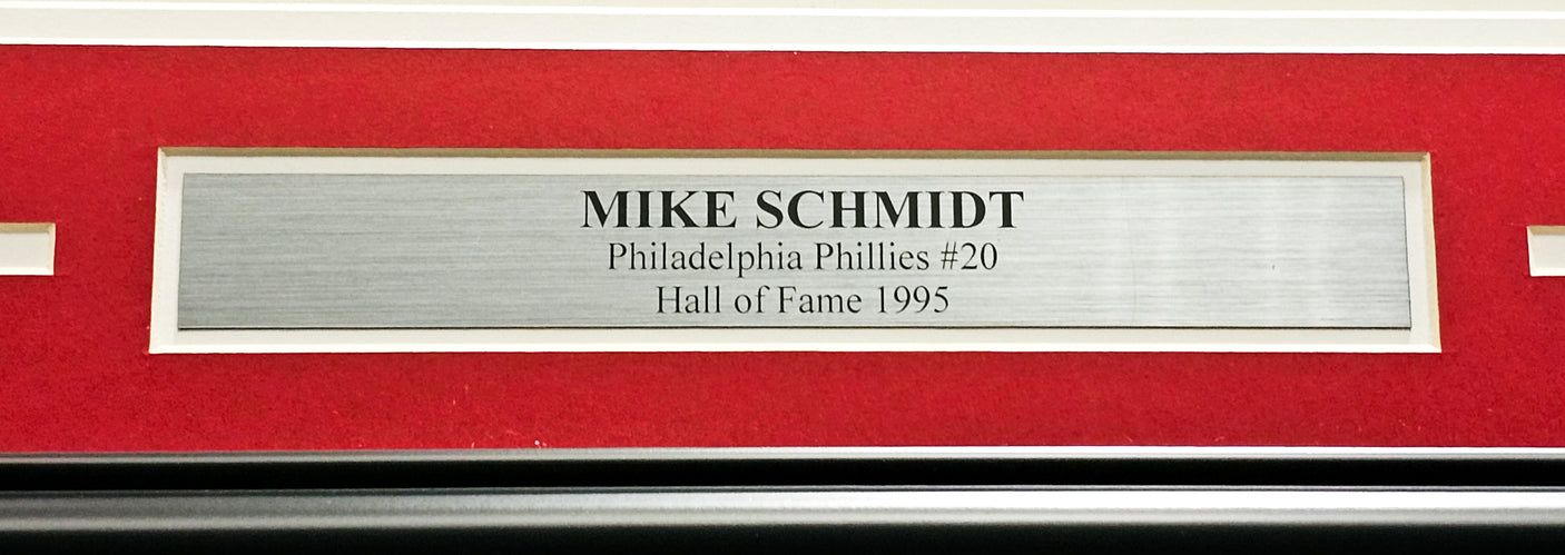 Mike Schmidt Autographed Framed 18x24 Lithograph Photo Philadelphia Phillies With Artist Proof #513/1500 Beckett BAS #AC41243