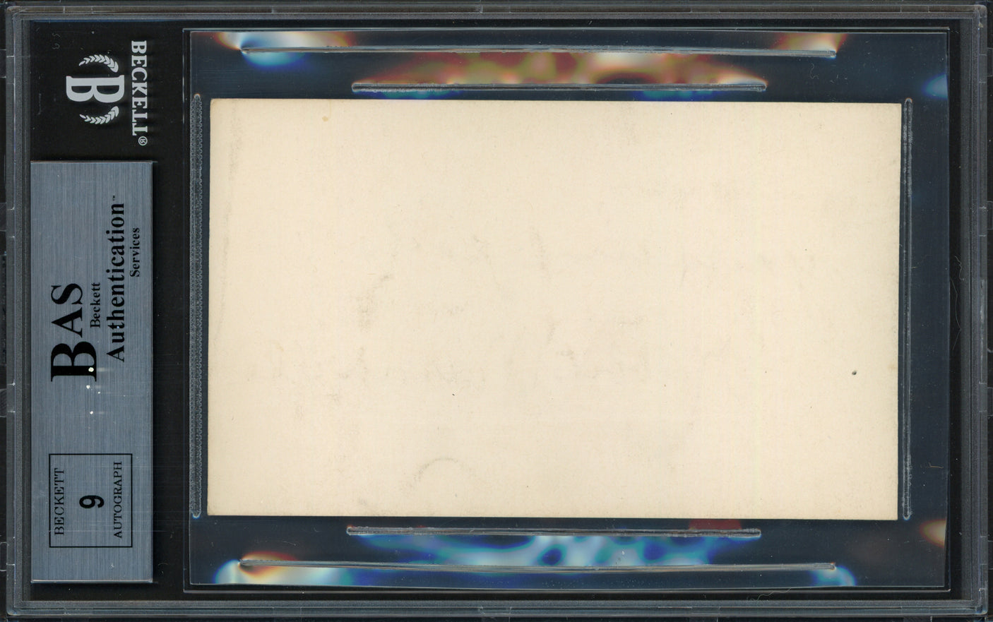 Rabbit Maranville Autographed 3x5 Index Card Boston Braves Auto Grade Mint 9 "Yours In Sports" Beckett BAS #13264853