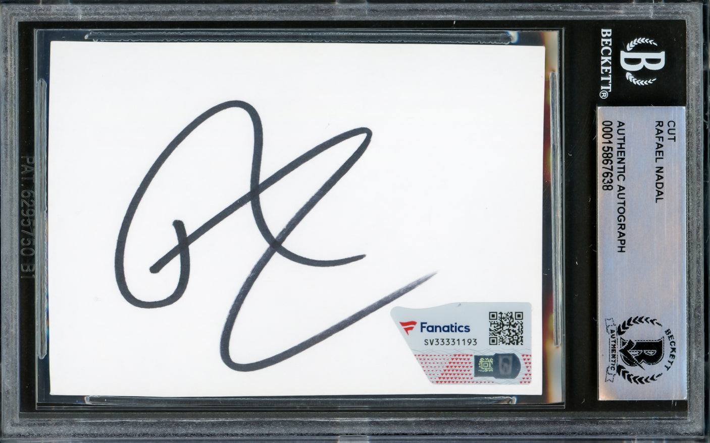 Rafael Nadal Autographed 2.5x3.5 Cut Signature Beckett BAS #15867638