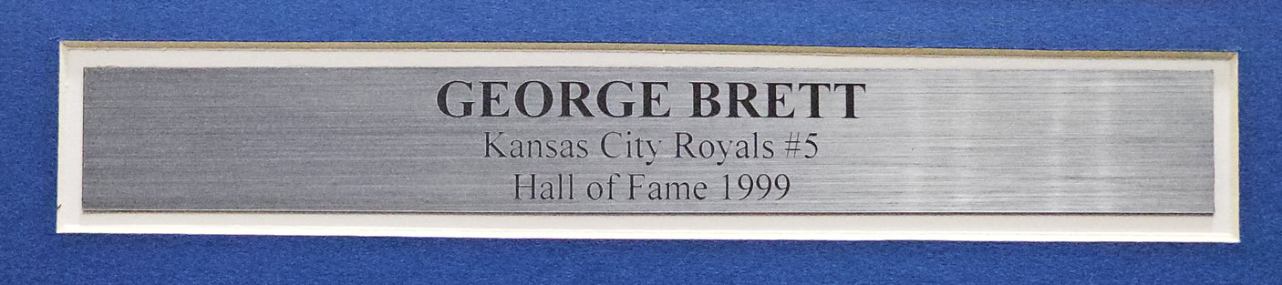 Kansas City Royals George Brett Autographed Framed White Russell Jersey JSA #Z93492