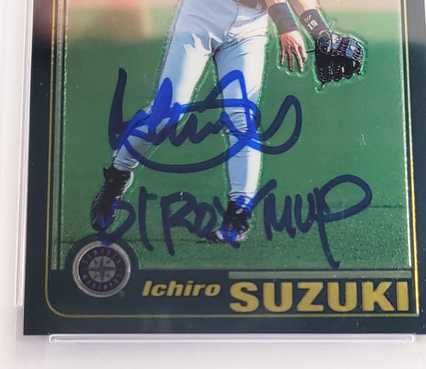 Ichiro Suzuki Autographed 2001 Topps Chrome Traded Rookie Card #T266 Seattle Mariners PSA 8 Auto Grade Mint 9 "01 ROY/MVP" PSA/DNA #64838075