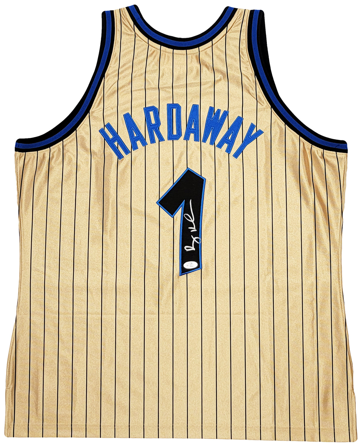 Orlando Magic Anfernee Penny Hardaway Autographed Gold Authentic Mitchell & Ness 1993-94 75th Anniversary Hardwood Classic Swingman Jersey Size XL PSA/DNA Stock #208250