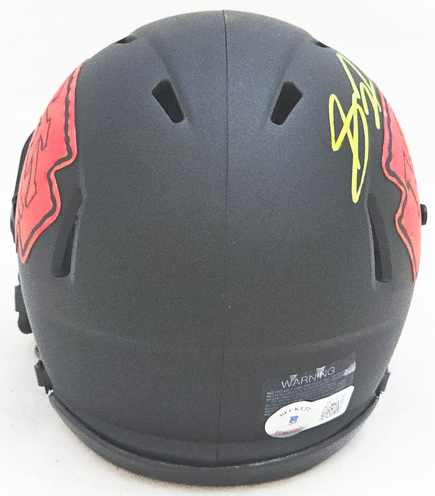 Skyy Moore Autographed Kansas City Chiefs Eclipse Black Speed Mini Helmet Beckett BAS Witness Stock #220531