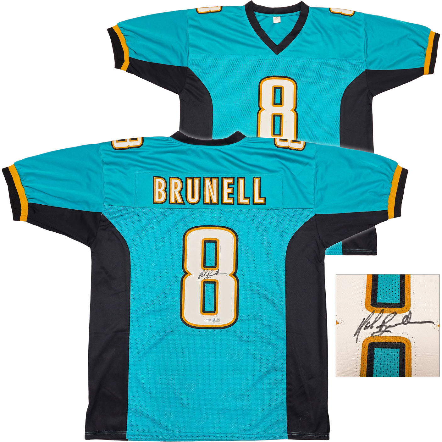 Jacksonville Jaguars Mark Brunell Autographed Teal Jersey Beckett BAS QR Stock #234540