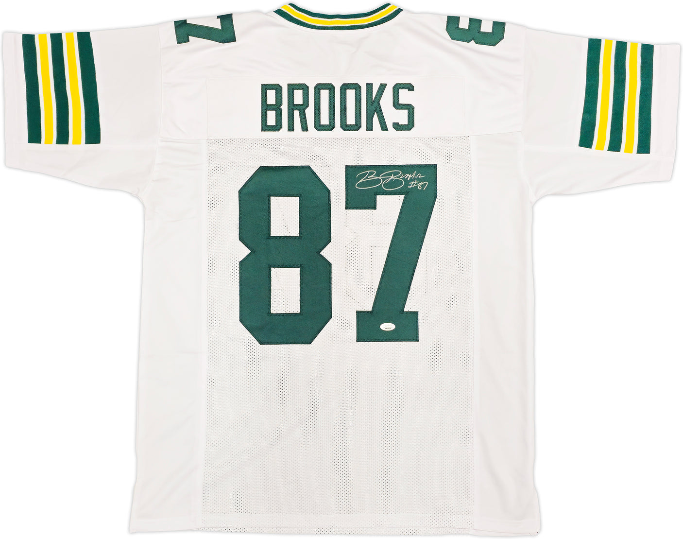 Green Bay Packers Robert Brooks Autographed White Jersey JSA Stock #234515
