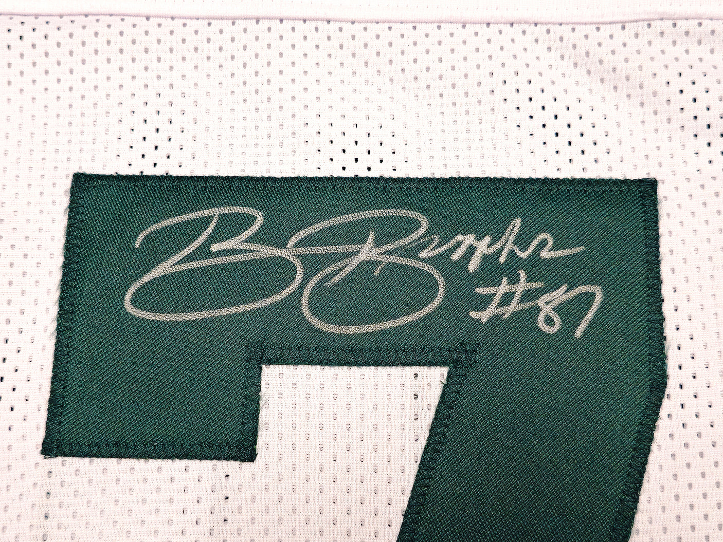 Green Bay Packers Robert Brooks Autographed White Jersey JSA Stock #234515