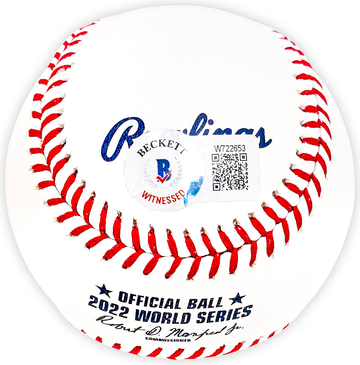 Michael Brantley Autographed Official 2022 World Series Logo MLB Baseball Houston Astros "2022 WS Champions" Beckett BAS Witness Stock #220455