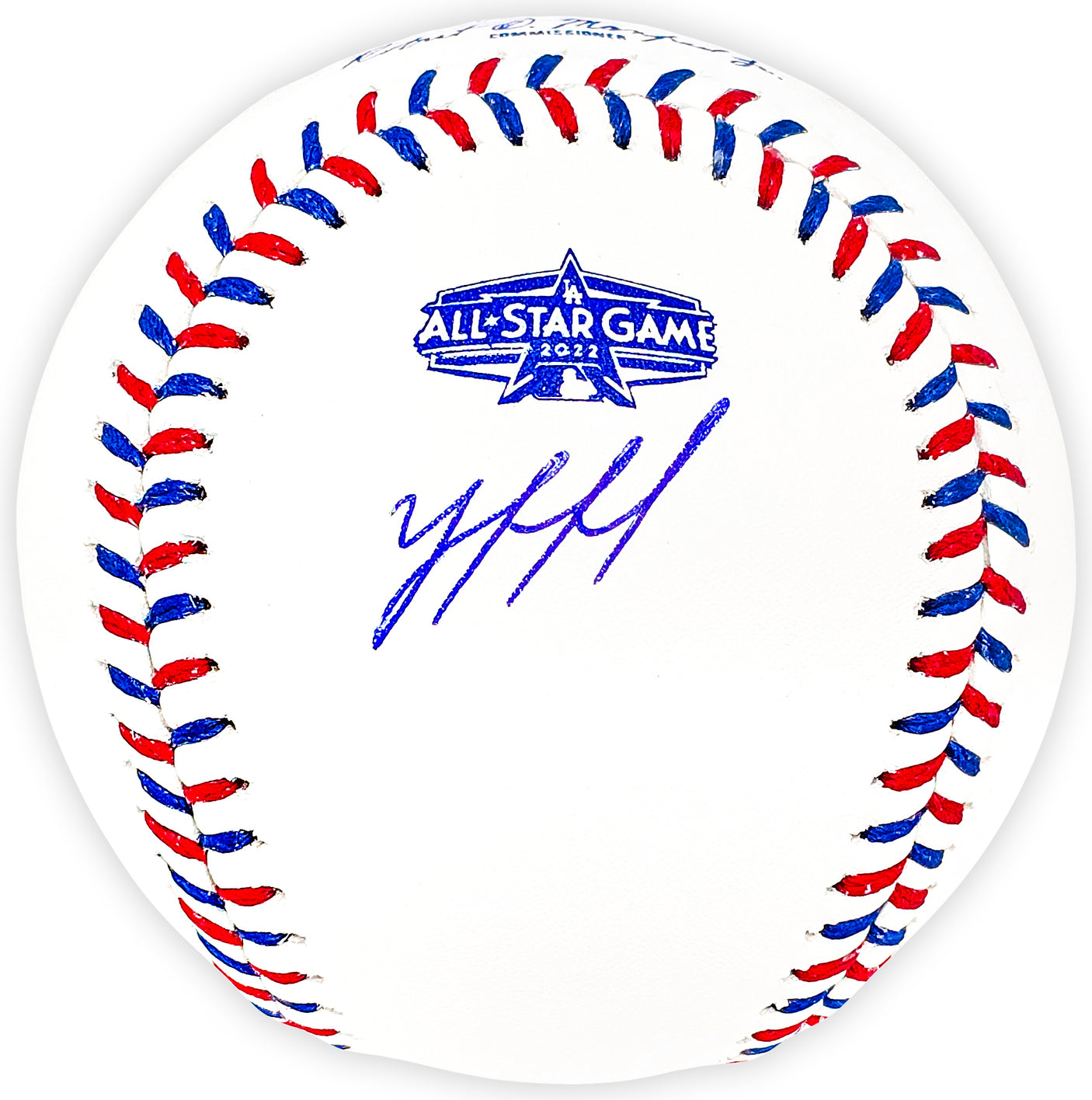 Yordan Alvarez Autographed Official 2022 All Star Game Logo MLB Game Baseball Houston Astros Beckett BAS Witness Stock #220460