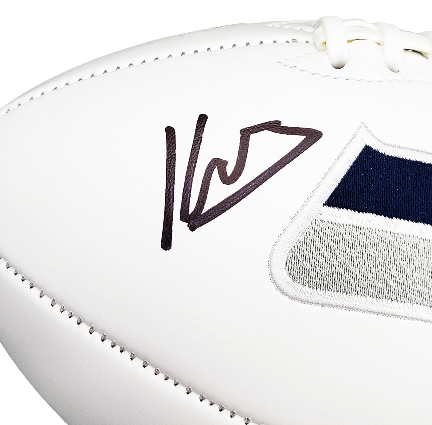 Kenneth Walker III Autographed Seattle Seahawks White Logo Football Beckett BAS Witness Stock #208157
