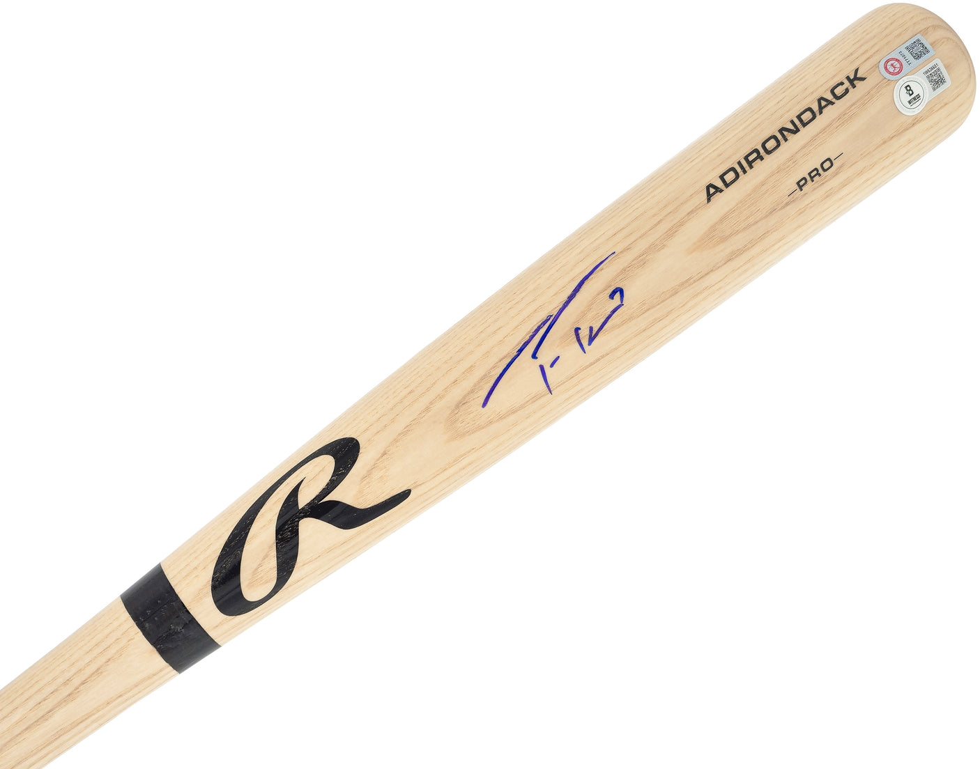 Trea Turner Autographed Blonde Rawlings Adirondack Baseball Bat Philadelphia Phillies Beckett BAS Witness Stock #234070