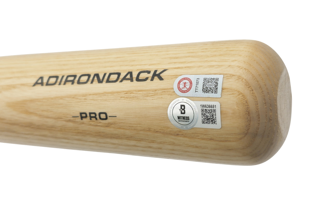 Trea Turner Autographed Blonde Rawlings Adirondack Baseball Bat Philadelphia Phillies Beckett BAS Witness Stock #234070